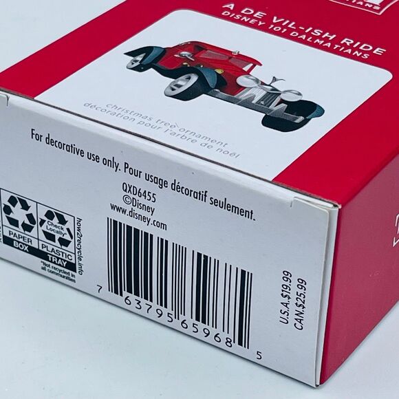 101 Dalmatians Hallmark Keepsake Ornament Christmas Cruella A De Vil-Ish Ride - Picture 8 of 8